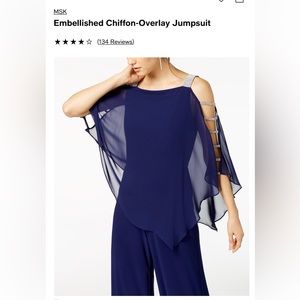 MSK Embellished overlay jumpsuit